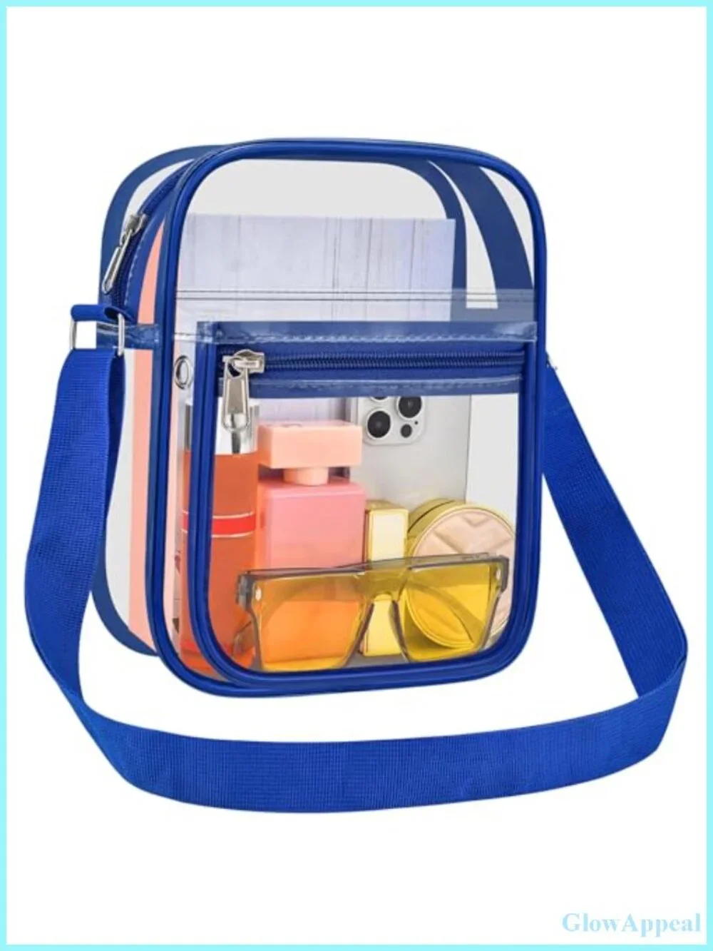 Clear Messenger Bag Stadium Approved Waterproof PVC Crossbody